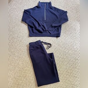 Navy Blue Tracksuit Set